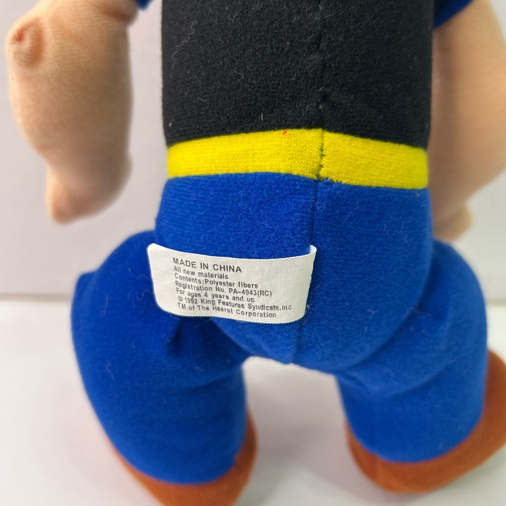Vintage Popeye Plush, 1992 classic Cartoon Comics Sailor Maritime Play By Play - Picture 4 of 6